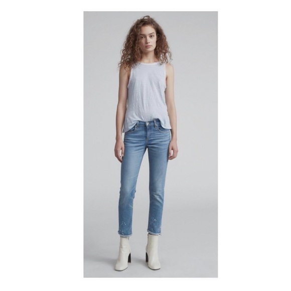 Rag & Bone Ankle Dre Low Rise Slim Boyfriend Jeans. - Picture 3 of 10